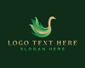 Luxury Swan Leaf logo