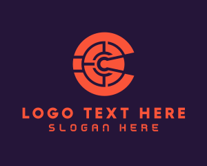 Cryptocurrency App Letter C logo design
