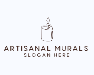 Scented Candle Heart logo design