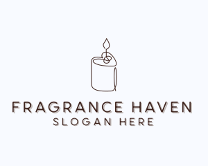 Scented Candle Heart logo design