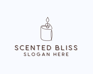 Scented Candle Heart logo design