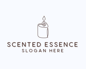 Scented Candle Heart logo design