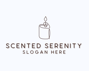 Scented Candle Heart logo design