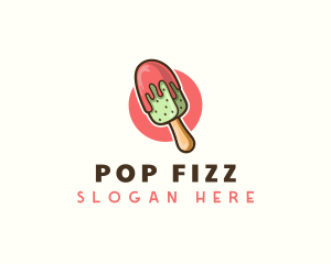 Ice Cream Popsicle Watermelon logo design