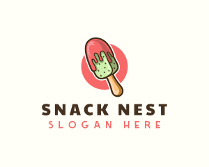 Ice Cream Popsicle Watermelon logo design