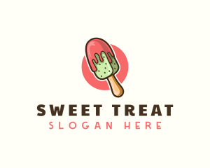 Ice Cream Popsicle Watermelon logo design