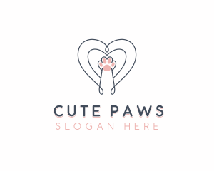 Cat Paw Veterinary logo design