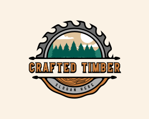 Forest Woodwork Logging logo design