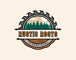 Forest Woodwork Logging logo design