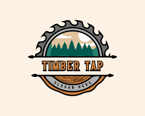 Forest Woodwork Logging logo design