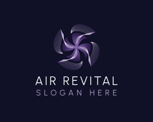 HVAC Air Conditioning Fan logo design