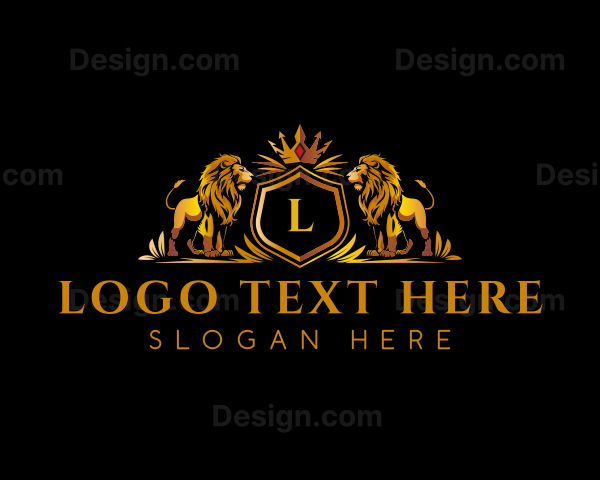 Luxury Lion Crown Logo