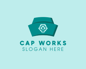 Medical Nurse Cap Pen logo design