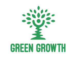 Green Tree Person logo