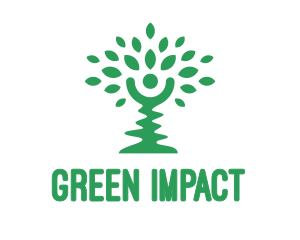 Green Tree Person logo