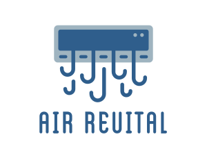 Blue Aircon Cooling logo design