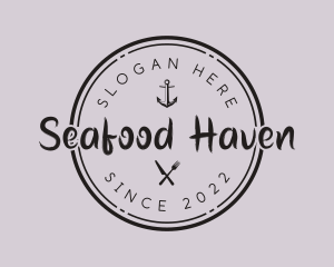 Seafood Restaurant Wordmark logo design