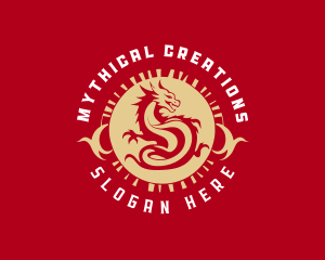 Dragon Mythical Creature logo design