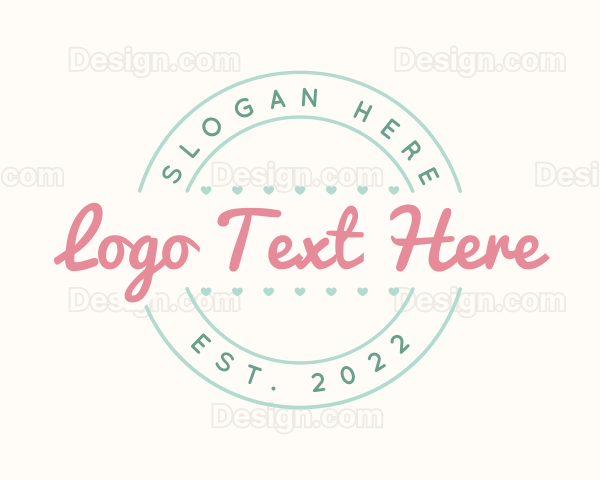 Girly Script Badge Logo