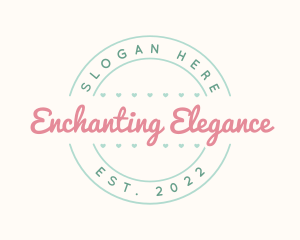 Girly Script Badge logo design