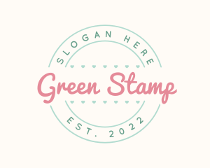 Girly Script Badge logo design