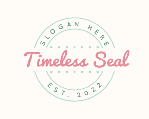 Girly Script Badge logo design