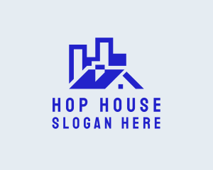 City Building House Roof logo design