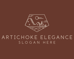 Mountain Camping Campsite logo design