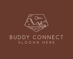 Mountain Camping Campsite logo design