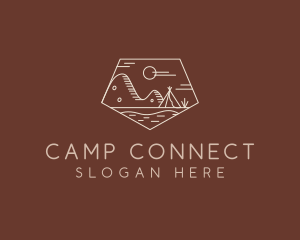 Mountain Camping Campsite logo design