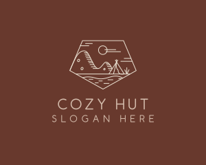 Mountain Camping Campsite logo design