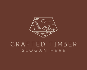 Mountain Camping Campsite logo design