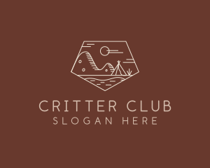 Mountain Camping Campsite logo design