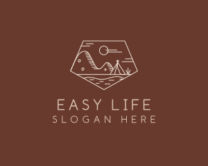 Mountain Camping Campsite logo design