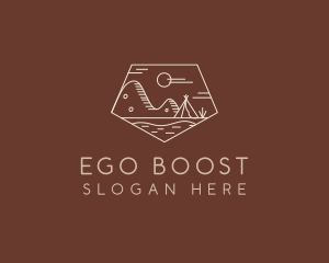 Mountain Camping Campsite logo design