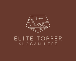 Mountain Camping Campsite logo design