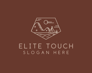 Mountain Camping Campsite logo design