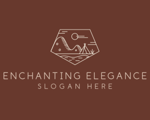 Mountain Camping Campsite logo design