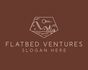 Mountain Camping Campsite logo design