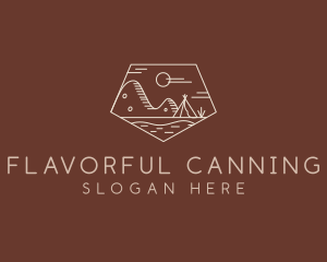 Mountain Camping Campsite logo design