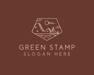 Mountain Camping Campsite logo design