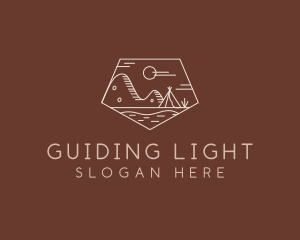 Mountain Camping Campsite logo design