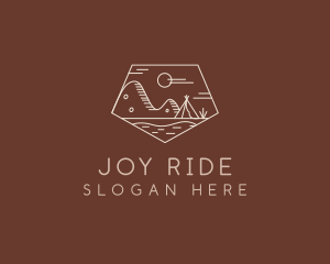 Mountain Camping Campsite logo design