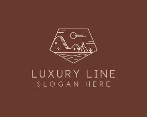 Mountain Camping Campsite logo design