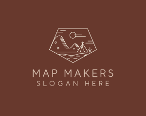 Mountain Camping Campsite logo design