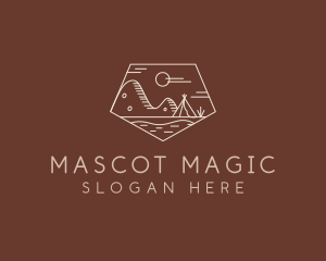 Mountain Camping Campsite logo design