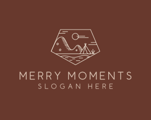 Mountain Camping Campsite logo design