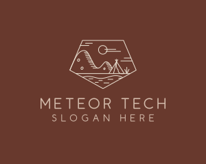 Mountain Camping Campsite logo design