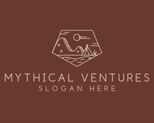 Mountain Camping Campsite logo design