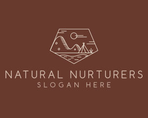 Mountain Camping Campsite logo design